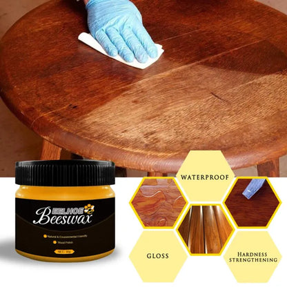 Natural Beeswax Wood Polish & Cleaner – Multi-Purpose Furniture & Floor Care Solution ( Free Home Delivery 🚚 )