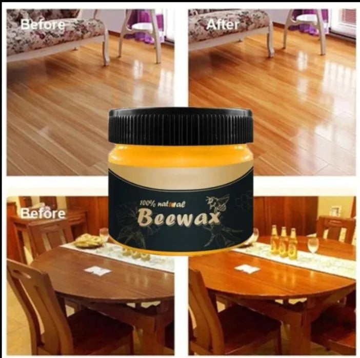 Natural Beeswax Wood Polish & Cleaner – Multi-Purpose Furniture & Floor Care Solution ( Free Home Delivery 🚚 )