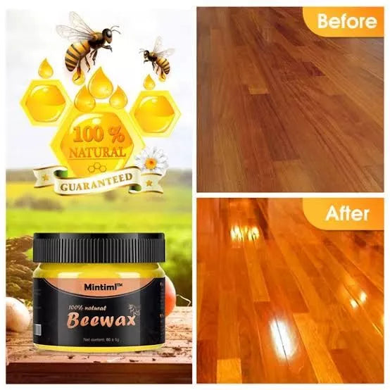 Natural Beeswax Wood Polish & Cleaner – Multi-Purpose Furniture & Floor Care Solution ( Free Home Delivery 🚚 )
